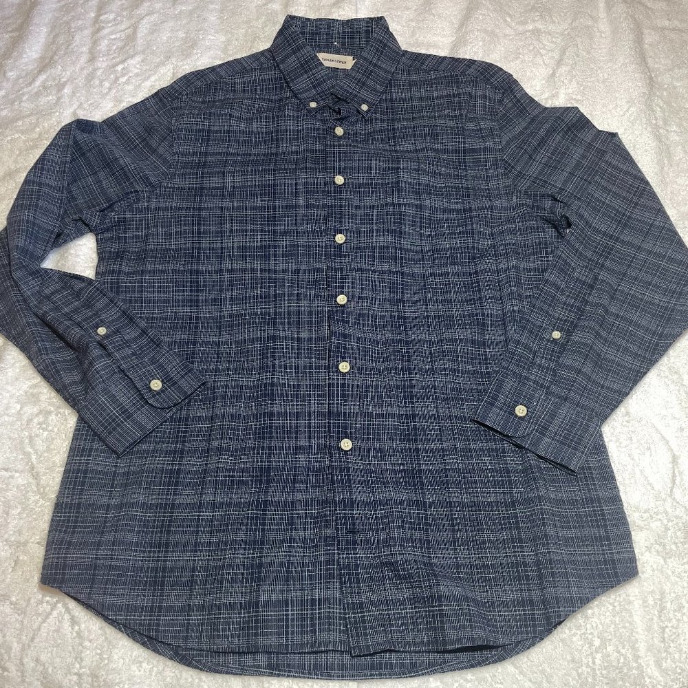 Taylor Stitch Blue Plaid Casual Button Down Shirt